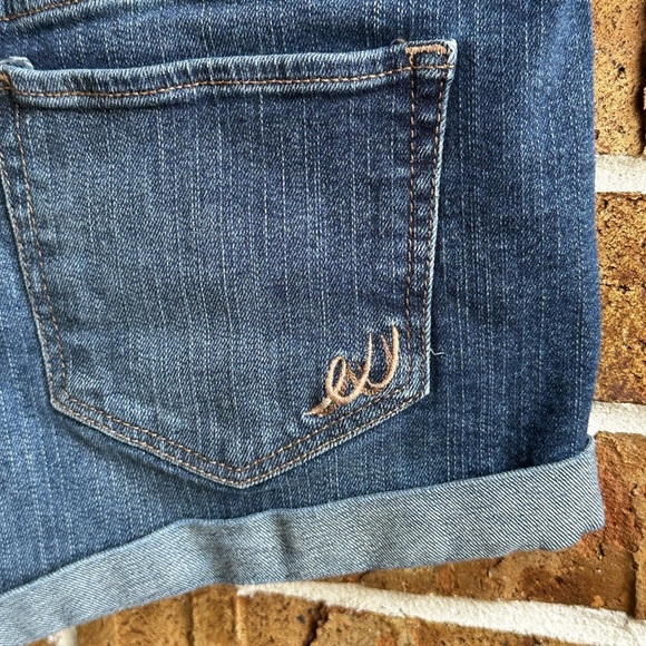 Express Blue Jean Shorts with Cuffed Hem - Picture 6 of 7